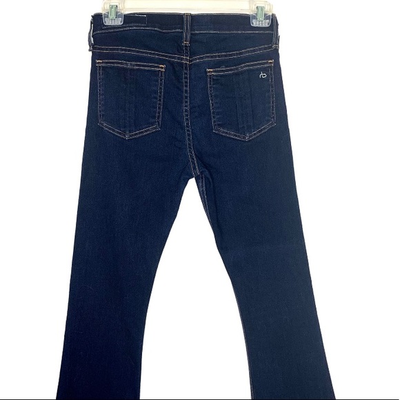 RAG & BONE Mid Rise Crop Flare Jeans in RIVINGTON WASH SIZE 24 - Picture 7 of 14